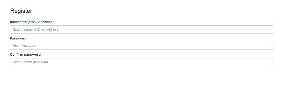 Screenshot of VA Family Registration Page